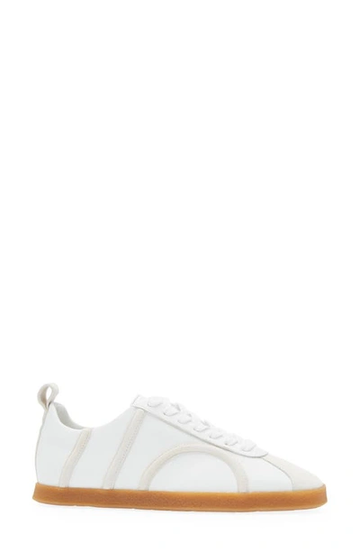 Shop Totême Toteme The Leather Sneaker In Off-white