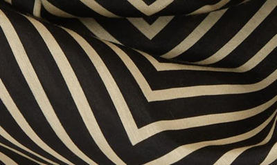 Shop Totême Geometric Monogram Cotton & Silk Scarf In Black