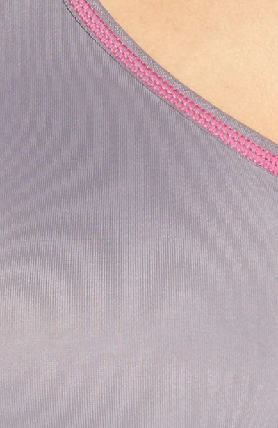 Shop Wacoal Simone Seamless Underwire Sports Bra In Platinum/ Fuchsia Purple