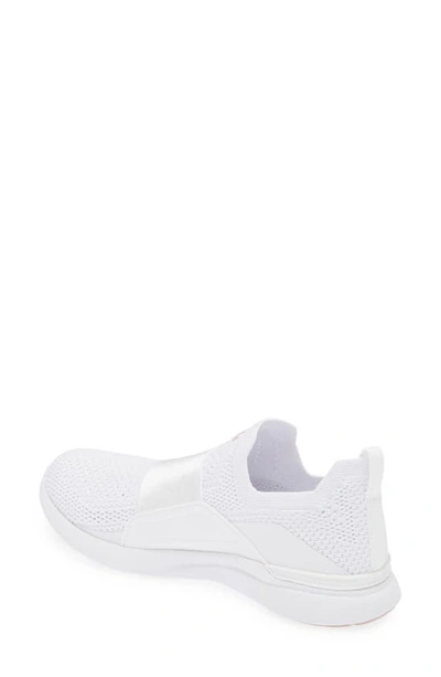 Shop Apl Athletic Propulsion Labs Techloom Bliss Knit Running Shoe In White / Rose Dust