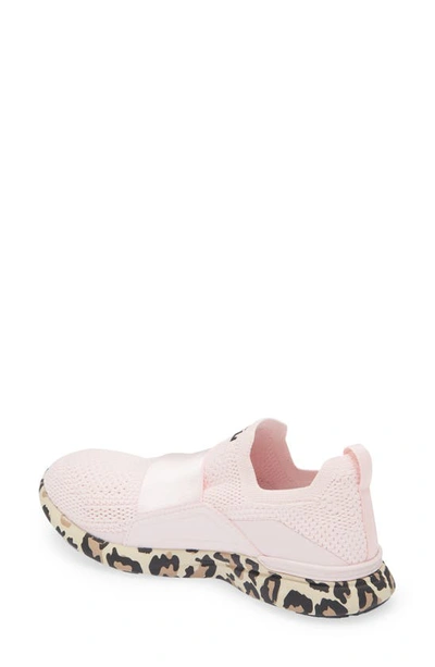 Shop Apl Athletic Propulsion Labs Techloom Bliss Knit Running Shoe In Bleached Pink / Leopard