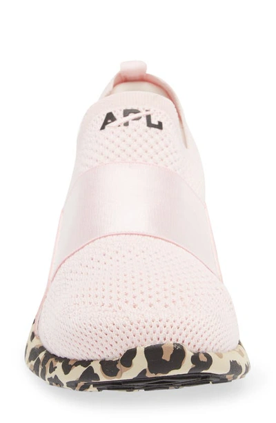 Shop Apl Athletic Propulsion Labs Techloom Bliss Knit Running Shoe In Bleached Pink / Leopard