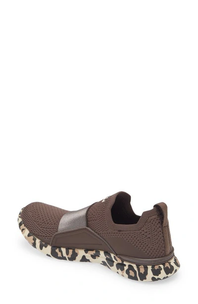 Shop Apl Athletic Propulsion Labs Techloom Bliss Knit Running Shoe In Chocolate / Leopard