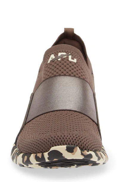 Shop Apl Athletic Propulsion Labs Techloom Bliss Knit Running Shoe In Chocolate / Leopard