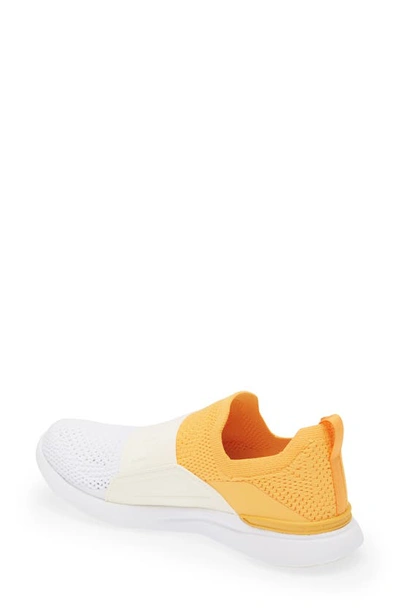 Shop Apl Athletic Propulsion Labs Techloom Bliss Knit Running Shoe In Mango / Pristine / White
