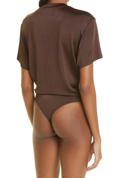 Shop Et Ochs Sophia T-shirt Bodysuit In Chocolate