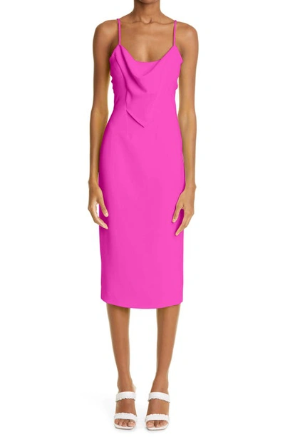 Shop Et Ochs Natalie Midi Dress In Fuchsia