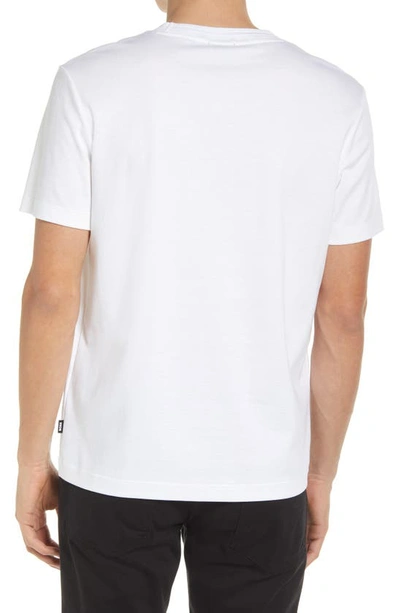 Shop Hugo Boss Tiburty 278 Logo Patch T-shirt In White