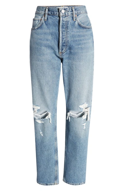 Shop Agolde '90s Pinch Ripped Waist High Waist Jeans In Rule