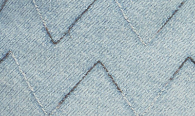 Shop Missoni Zigzag Stretch Denim Shorts In Medium Blue Denim