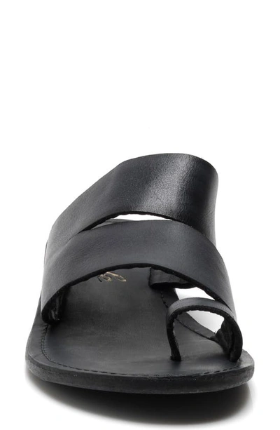 Shop Free People Abilene Toe Loop Sandal In Washed Black