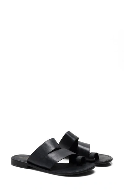 Shop Free People Abilene Toe Loop Sandal In Washed Black