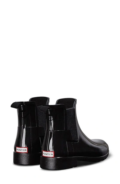 Shop Hunter Original Refined Chelsea Waterproof Rain Boot In Black