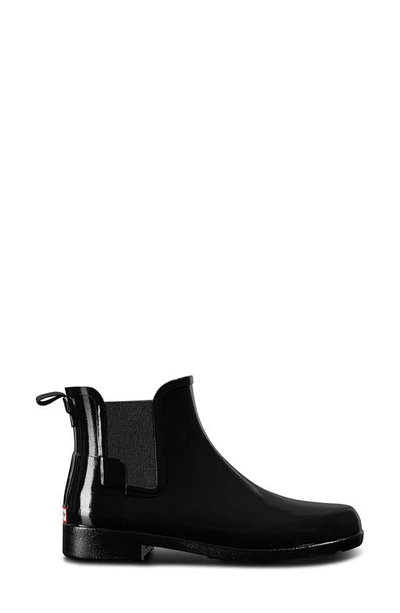Shop Hunter Original Refined Chelsea Waterproof Rain Boot In Black