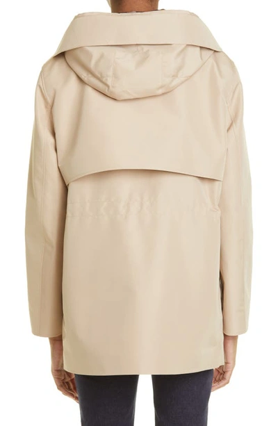 Shop Burberry Lightweight Hooded Jacket In Soft Fawn