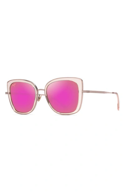 Maui Jim Violet Lake 52mm Polarizedplus Sunglasses In Pink With Rose Gold