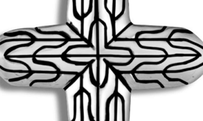 John Hardy Classic Chain Silver Cross Charm On 2.5mm Mini Chain Bracelet In Silver