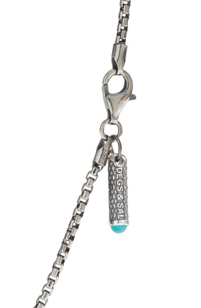 Degs & Sal Men's Feather Pendant Necklace In Sterling Silver In Silver