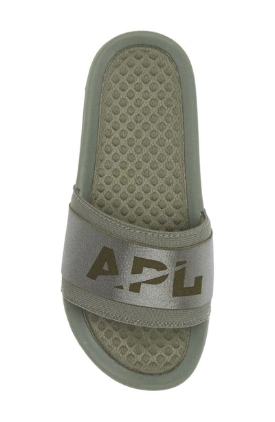 Apl Athletic Propulsion Labs Techloom Satin Slide Sandal In