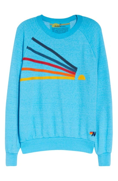 Shop Aviator Nation Daydream Sweatshirt In Neon Blue