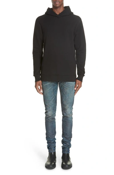 Shop John Elliott Villain Slim Fit Fleece Hoodie In Black