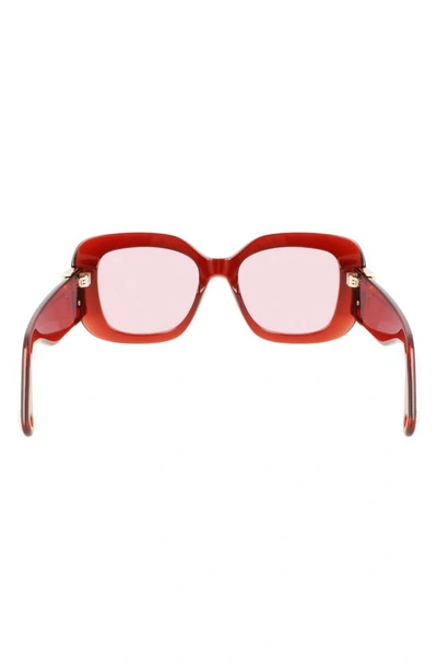 Shop Lanvin Mother & Child 53mm Square Sunglasses In Deep Red