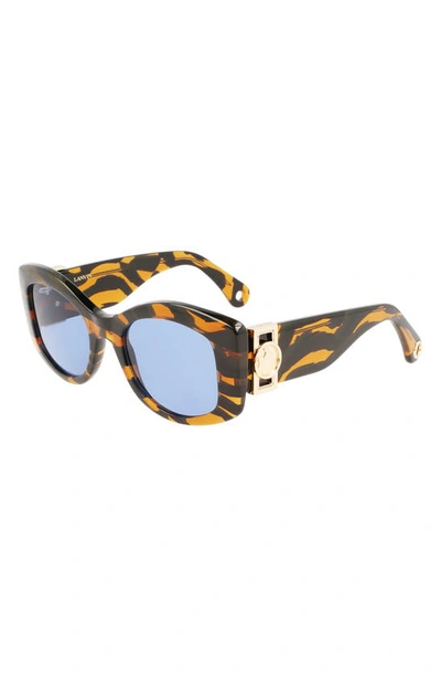 Shop Lanvin Mother & Child 51mm Rectangular Sunglasses In Tiger