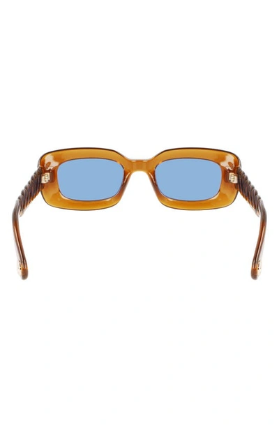 Shop Lanvin Babe 50mm Rectangular Sunglasses In Caramel