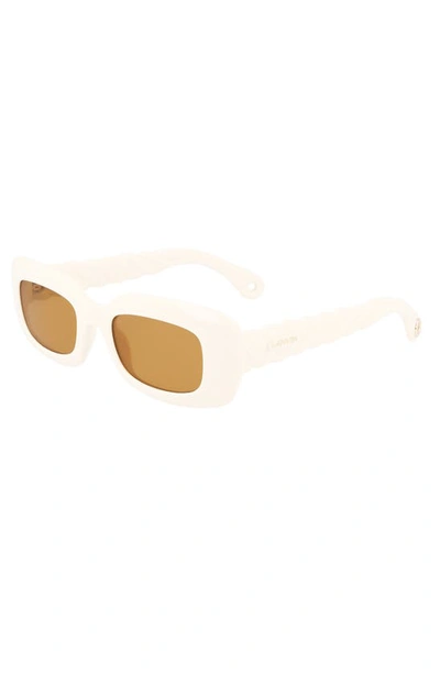 Shop Lanvin Babe 50mm Rectangular Sunglasses In White