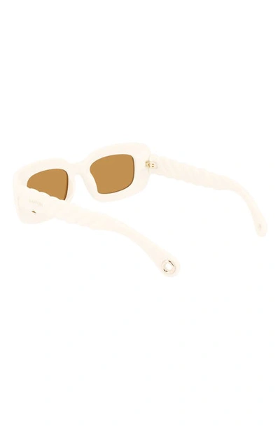 Shop Lanvin Babe 50mm Rectangular Sunglasses In White