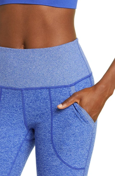 Shop Zella Restore Soft Pocket Leggings In Blue Clematis