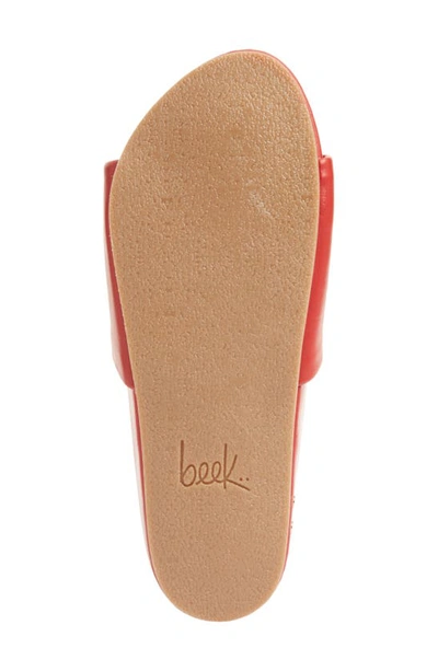 Shop Beek Pelican Platform Slide Sandal In Red