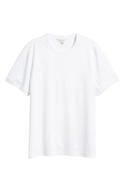 Shop Club Monaco Refined Cotton Crewneck T-shirt In Blanc De Blanc