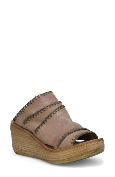 A.s.98 Nelson Platform Wedge Sandal In Mauve