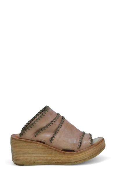 A.s.98 Nelson Platform Wedge Sandal In Mauve