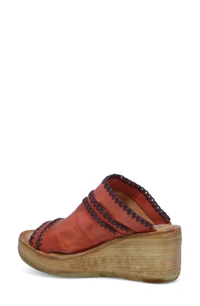 Shop As98 A.s.98 Nelson Platform Wedge Sandal In Rust