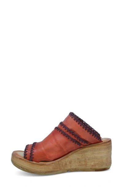 Shop As98 Nelson Platform Wedge Sandal In Rust