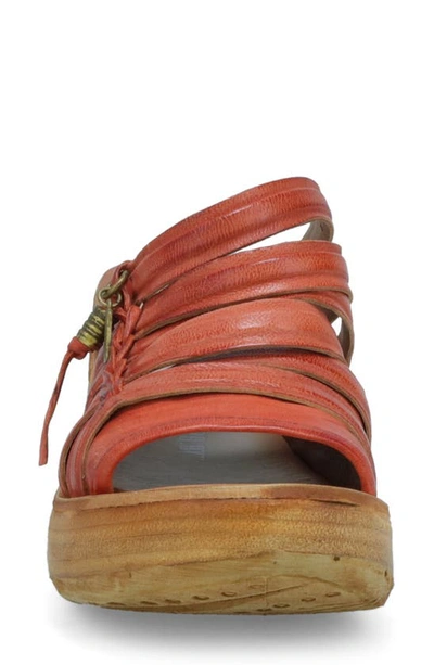 Shop As98 Nicolls Platform Wedge Sandal In Rust