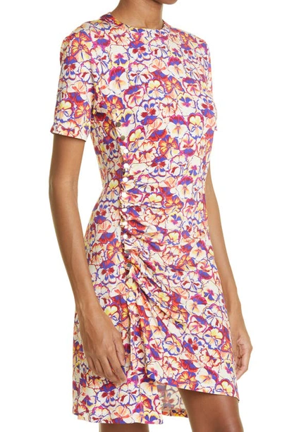 Shop Paco Rabanne X Fondation Vasarely Floral Minidress In V214 Sunny Pansy