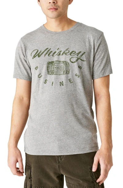 Shop Lucky Brand Whiskey Business Graphic Tee In Grey
