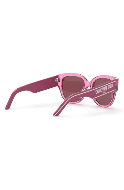 Shop Dior Wil Bu 54mm Cat Eye Sunglasses In Pink / Other / Bordeaux