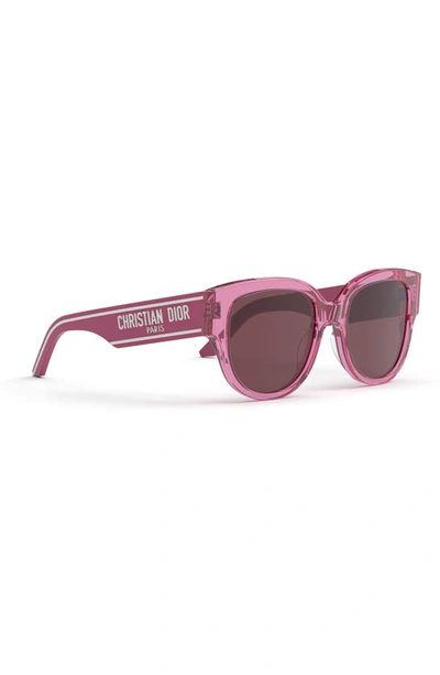 Shop Dior Wil Bu 54mm Cat Eye Sunglasses In Pink / Other / Bordeaux