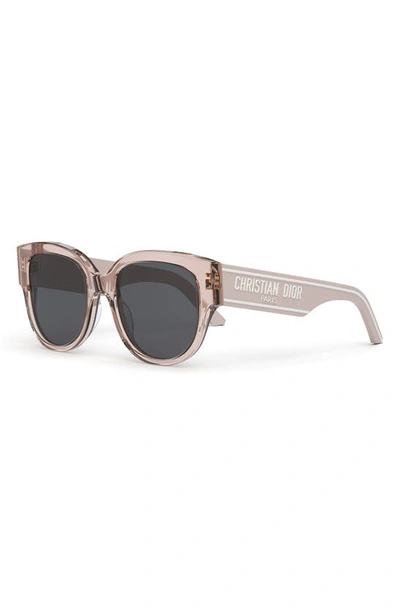 Shop Dior Wil 54mm Butterfly Sunglasses In Shiny Pink / Smoke
