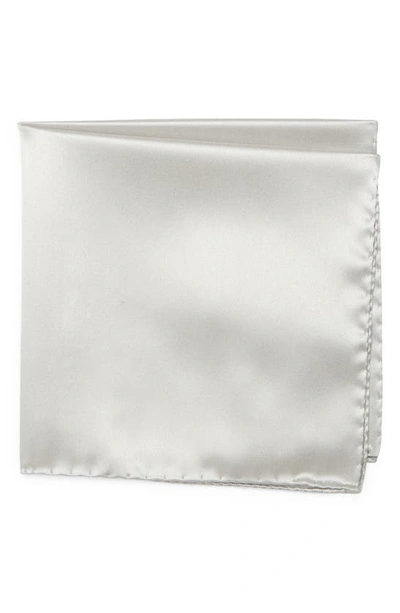 Shop Eton Silk Wedding Pocket Square In Light/ Pastel Gray