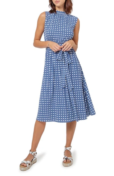 Shop Leota Mindy Fit & Flare Halter Dress In Bbwb - Bellwether Blue