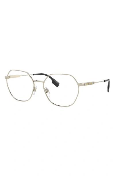 Burberry Transparent Irregular Ladies Eyeglasses 0be1350 1109 54 In Light Gold