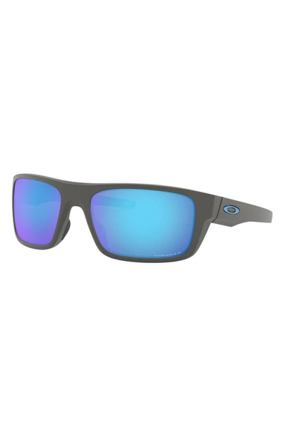 Oakley Drop Point™ 61mm Prizm™ Polarized Wrap Sunglasses In Gunmetal