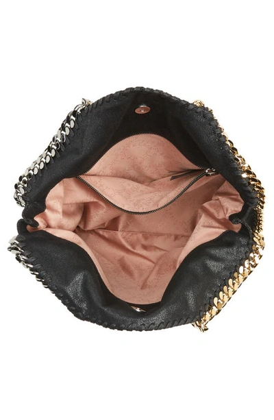 Shop Stella Mccartney Falabella Faux Leather Foldover Tote In Black