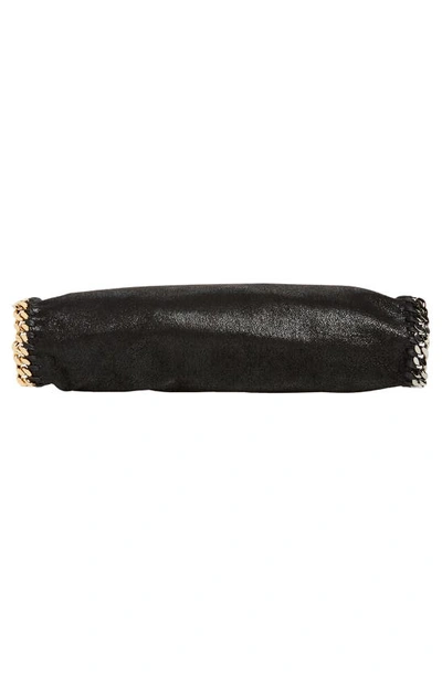 Stella Mccartney The Falabella Mini Faux Brushed-leather Shoulder Bag In Black