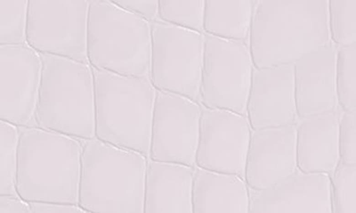 Shop Stella Mccartney Small Frayme Croc Embossed Faux Leather Shoulder Bag In 5310 Lilac